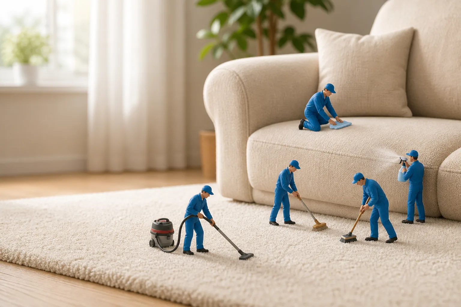 Residential Cleaning miniature cleaning scene
