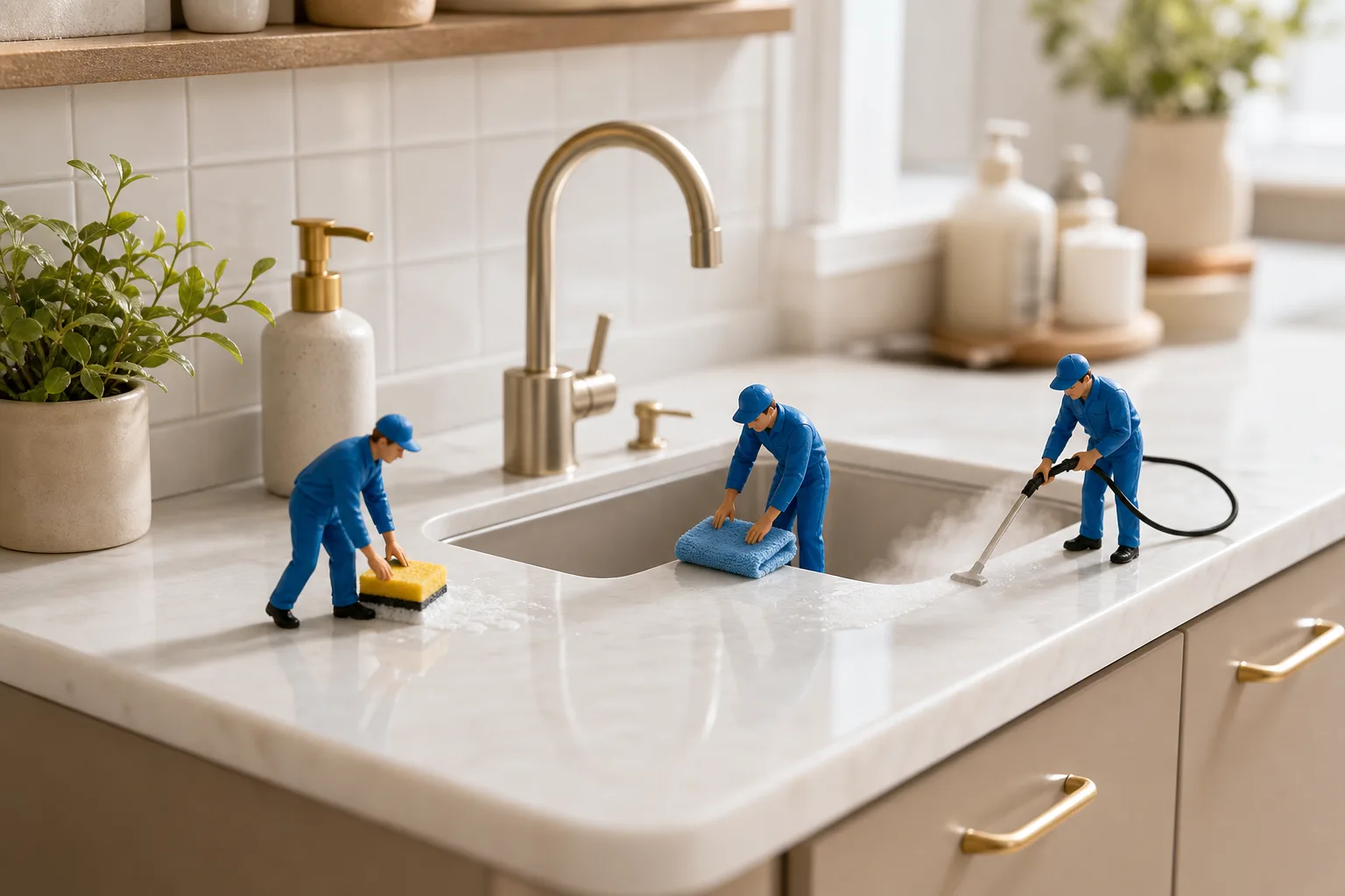 Deep Cleaning miniature cleaning scene